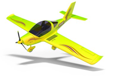 wh üzerinde eğitim pilotları 3d renderer için kavram küçük uçan salata