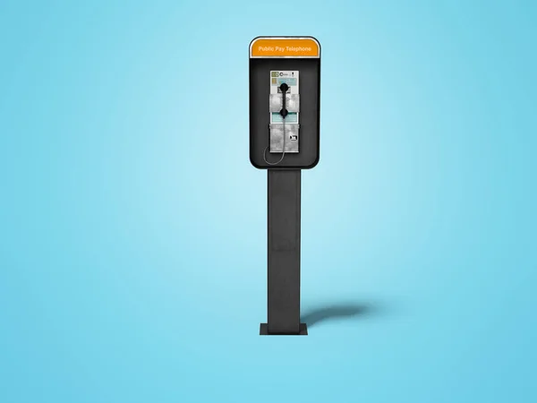 お金の支払いを持つコンセプトメタル電話ブース 3D レンダリング — ストック写真