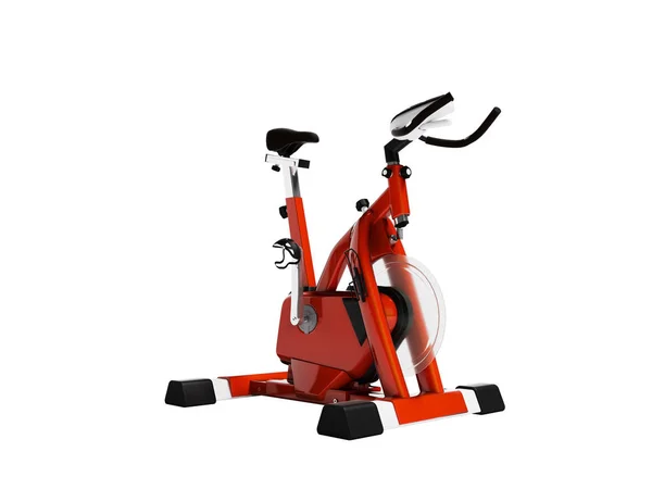 Modern Red Cycling Trainer med framaxel 3D Render på vit ba — Stockfoto