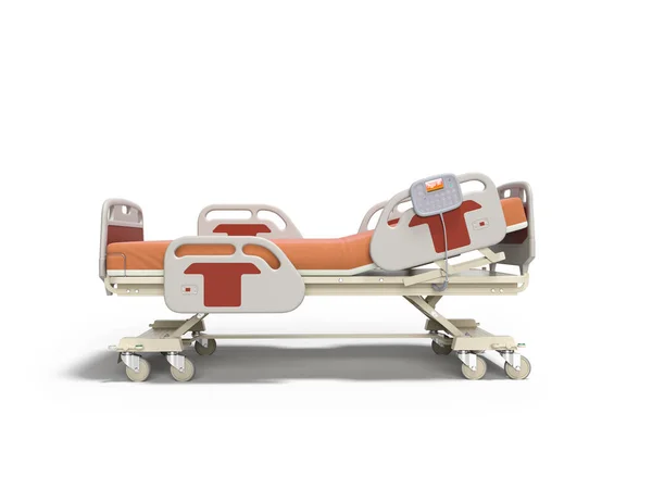 Concept lit d'hôpital semi automatique avec panneau de commande 3d rendu — Photo