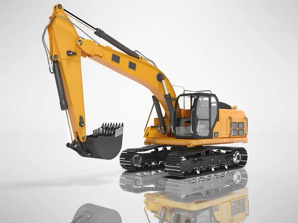 Construction equipment one bucket excavator with hydraulic mechp — Stock Photo, Image