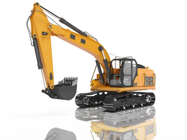 Construction equipment one bucket excavator with hydraulic mechp — Stock Photo, Image