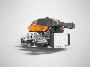 Sekiz silindir için araba motoru kırmızı hava filtreleri Co ile monte