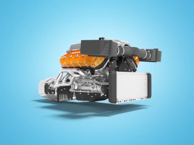 Sekiz silindir için araba motoru kırmızı hava filtreleri Co ile monte