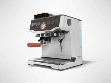 Süt dispenseri ve kahve ile modern metal boynuz kahve makinesi 