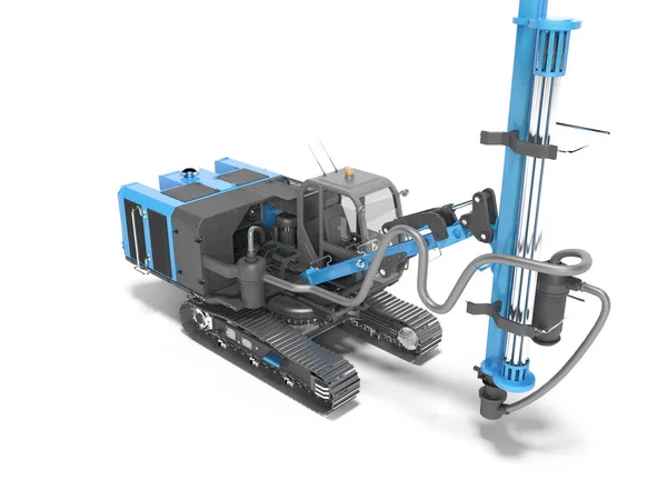 Plataforma de perforación autopropulsada azul para la construcción y colocación —  Fotos de Stock