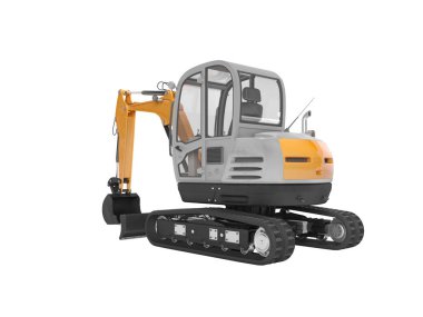 Buc ile hidrolik paletli mehlopatoy ile Turuncu mini ekskavatör