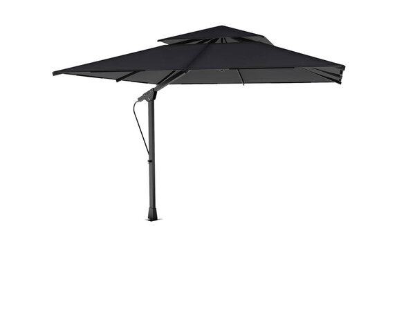 Beach umbrella for restaurant 3D render on white background no s