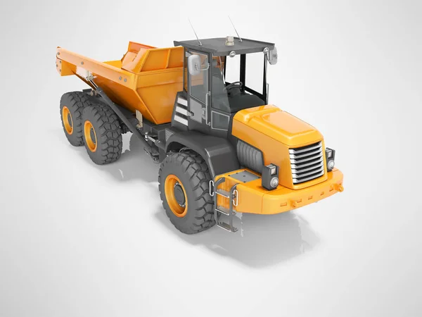 Construction machinery orange quarry truck for transportation of — Stock Photo, Image