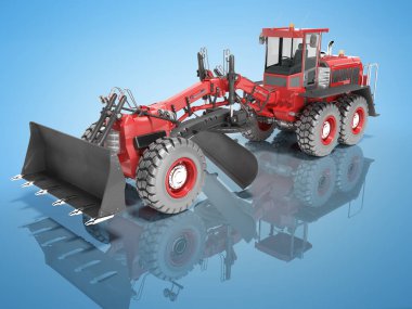Asfalt için yollar tesviye için inşaat makineleri kırmızı grader