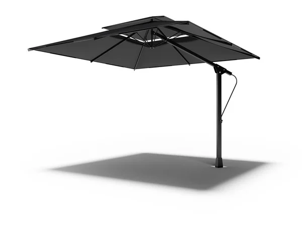 Guarda-chuva de praia profissional para café vista lateral direita 3D render o — Fotografia de Stock