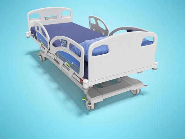 Modern hospital bed with lifting mechanism on the control panel — Stock Photo, Image