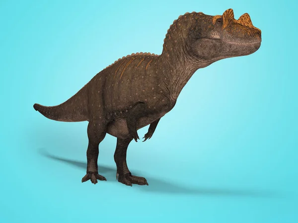 Έννοια τυραννόσαυρος δεινόσαυρος 3d απόδοση σε μπλε φόντο w — Φωτογραφία Αρχείου