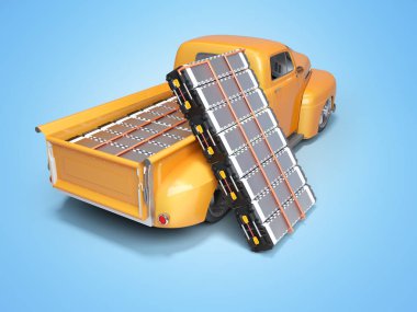 Elektrikli araba konsepti B üzerinde 3D pil satın alıyor.