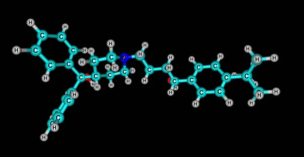 Terfenadina Antistaminico Precedentemente Utilizzato Trattamento Condizioni Allergiche Illustrazione — Foto Stock