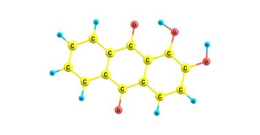 Alizarin veya 1,2-dihydroxyanthraquinone veya Türkiye'de kırmızı bir formülle C14h8o4 organik bileşiktir. 3D çizim