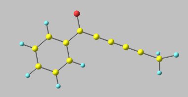 Capillin kimyasal formülü C12h8o ile doğal olarak oluşan organik bir bileşiktir. 3D çizim