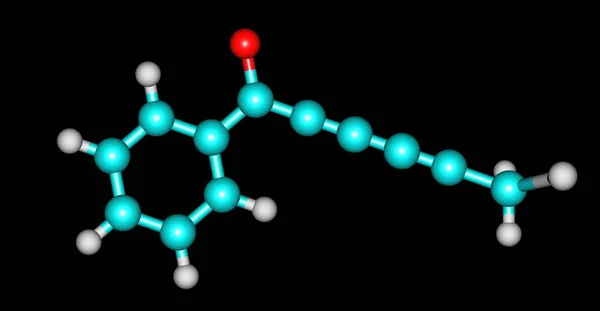 Capillin Kimyasal Formülü C12H8O Ile Doğal Olarak Oluşan Organik Bir — Stok fotoğraf