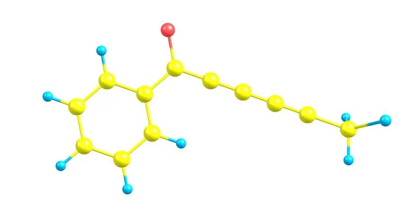 Capilina Composto Orgânico Natural Com Fórmula Química C12H8O Ilustração — Fotografia de Stock