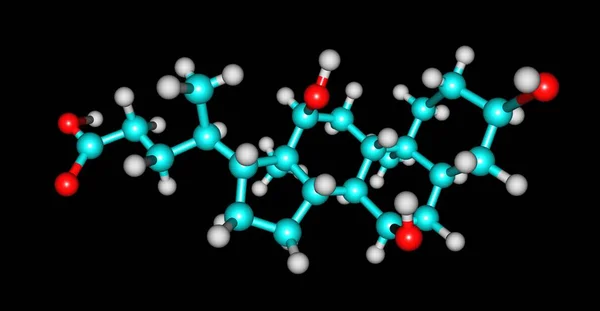 Cholic Acid Primary Bile Acid Insoluble Water White Crystalline Substance — Stock Photo, Image