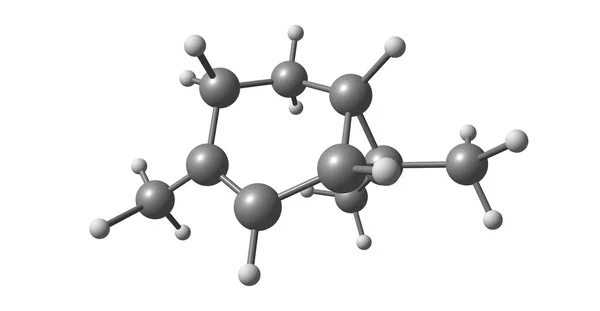 蒈烯或 Delta Carene 是由熔融环己烯和丙烷环组成的笼单萜 蒈烯有一种甜味和刺鼻的气味 — 图库照片