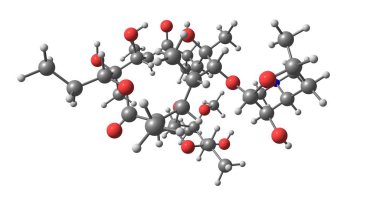 Eritromisin bakteriyel enfeksiyonların sayısı tedavisi için yararlı bir antibiyotiktir. Bu solunum yolu enfeksiyonları, deri enfeksiyonları, içerir bel soğukluğu. 3D çizim