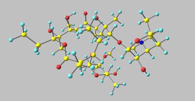 Eritromisin bakteriyel enfeksiyonların sayısı tedavisi için yararlı bir antibiyotiktir. Bu solunum yolu enfeksiyonları, deri enfeksiyonları, içerir bel soğukluğu. 3D çizim