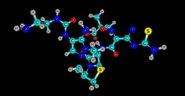 Ceftolozane olan bir roman sefalosporin antibiyotik ile geleneksel antibiyotiklere dirençli hale gelmiştir Ayagin Gram-negatif bakteri enfeksiyonları tedavisi için geliştirilmiştir. 3D çizim
