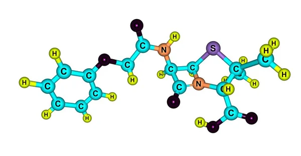 ペニシリンまたは Pcn やペンは 抗生物質は ペニシリン ベンジルペニシリンベンザチン筋肉内使用のためのグループです イラストレーション — ストック写真