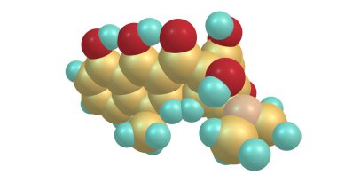 Tetrasiklin enfeksiyonların sayısı tedavisinde kullanılan bir antibiyotiktir. Bu akne, kolera, brusella, veba, sıtma ve frengi içerir. 3D çizim
