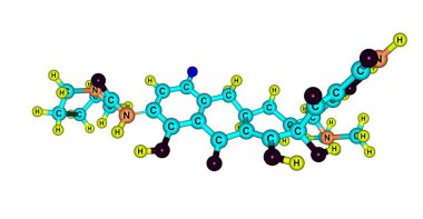 Eravacycline sentetik halojenlenmiş tetrasiklin sınıf antibiyotiktir. Tigecycline için yakından ilgilidir. 3D çizim