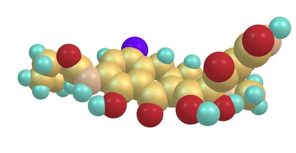 Eravacycline Synthetic Halogenated Tetracycline Class Antibiotic Closely Related Tigecycline Illustration — Stock Photo, Image