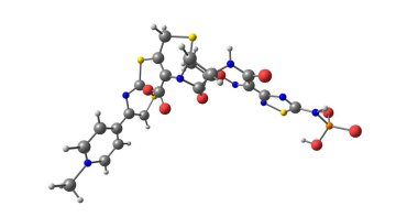 Ceftaroline beşinci nesil antibiyotiktir. Metisiline dirençli Staphylococcus aureus ve diğer gram pozitif bakterilerin karşı etkindir. 3D çizim