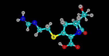 Imipenem intravenöz beta-laktam antibiyotik olduğunu. Bu kolayca diğer antibiyotiklerle tedavi enfeksiyonları tedavisinde önemli bir rol oynar. 3D çizim