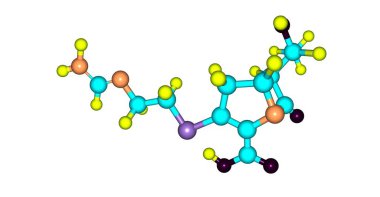 Imipenem intravenöz beta-laktam antibiyotik olduğunu. Bu kolayca diğer antibiyotiklerle tedavi enfeksiyonları tedavisinde önemli bir rol oynar. 3D çizim