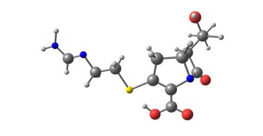 Imipenem intravenöz beta-laktam antibiyotik olduğunu. Bu kolayca diğer antibiyotiklerle tedavi enfeksiyonları tedavisinde önemli bir rol oynar. 3D çizim