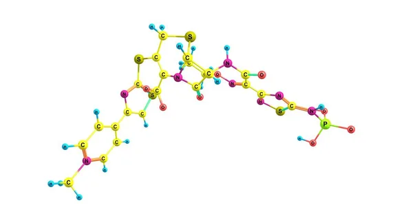 Ceftaroline 是第五代抗生素 它对耐甲氧西林金黄色葡萄球菌和其他革兰氏阳性菌有积极作用 图库图片