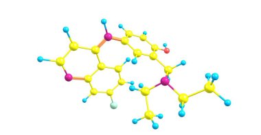 Amodiaquine veya Adq Plasmodium falciparum sıtma zaman basit de dahil olmak üzere sıtma tedavisinde kullanılan bir ilaçtır. 3D çizim