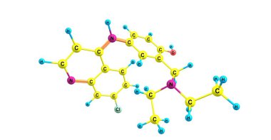 Amodiaquine veya Adq Plasmodium falciparum sıtma zaman basit de dahil olmak üzere sıtma tedavisinde kullanılan bir ilaçtır. 3D çizim