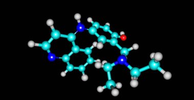 Amodiaquine veya Adq Plasmodium falciparum sıtma zaman basit de dahil olmak üzere sıtma tedavisinde kullanılan bir ilaçtır. 3D çizim
