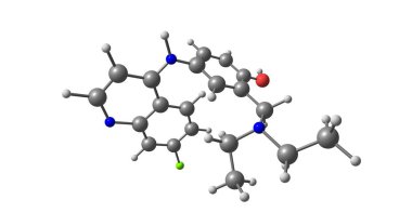 Amodiaquine veya Adq Plasmodium falciparum sıtma zaman basit de dahil olmak üzere sıtma tedavisinde kullanılan bir ilaçtır. 3D çizim