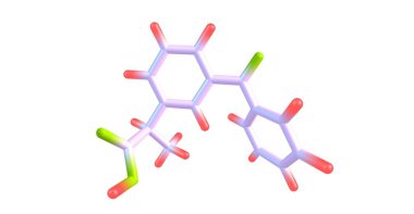 Ketoprofen, C16h14o3, steroid olmayan anti-inflamatuar ilaçlar veya NSAİİ propiyonik asit sınıfı analjezik ve antipiretik etkileri ile biridir. 3D çizim