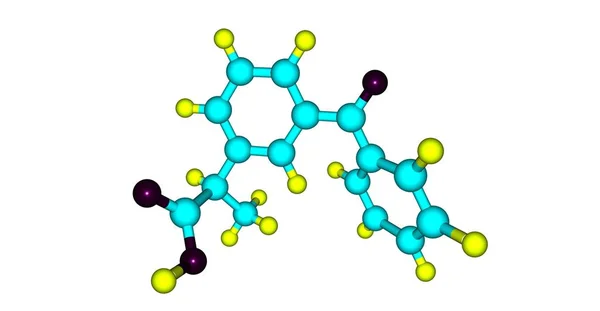 Ketoprofen C16H14O3 Steroid Olmayan Inflamatuar Ilaçlar Veya Nsai Propiyonik Asit — Stok fotoğraf