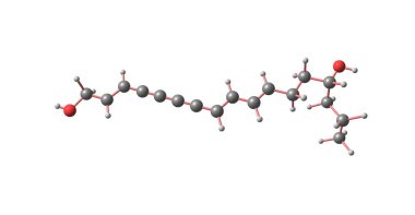 Enanthotoxin hemlock su erciklerine ve diğer bitkilerin cins Oenanthe çıkarılan bir toksindir. Bu bir merkezi sinir sistemi zehir var. 3D çizim
