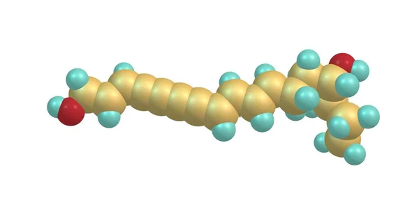 Enanthotoxin molekylär struktur isolerad på vit — Stockfoto