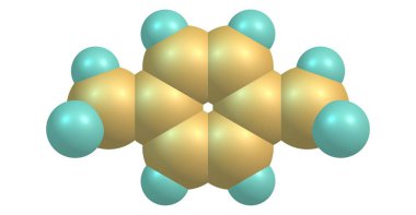 p-ksilen veya para-ksilen bir aromatik hidrokarbon var. Topluca xylenes bilinen dimethylbenzene üç izomerler biridir. 3D çizim