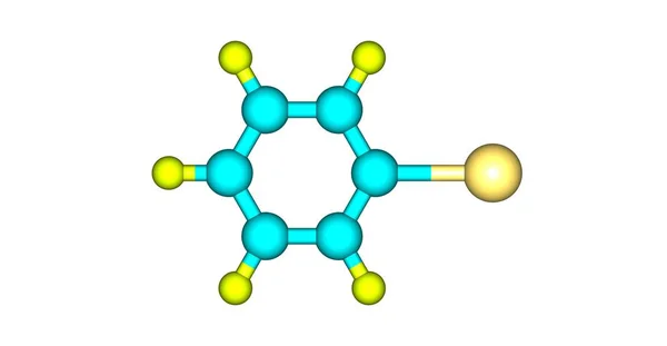 Iodobenzene 是一种 Organoiodine 化合物 由一个用碘原子取代的苯环组成 它在有机化学中是有用的合成中间体 — 图库照片