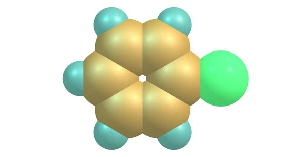 Chlorobenzene C6H5Cl와 향기로운 화합물 가연성 일반적인 일러스트 — 스톡 사진