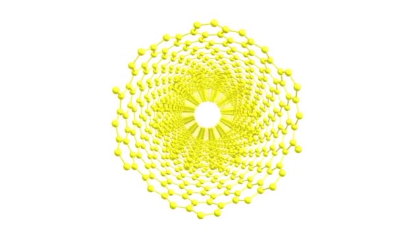 旋转多壁纳米管分子 — 图库视频影像