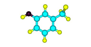meta-kresol ya da 3-methylphenol bir formül Ch3c6h4oh ile organik bileşiktir. Renksiz, yapışkan bir sıvıdır. 3D çizim